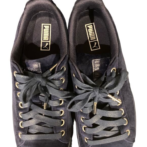 Puma Men's Clyde Velour Ice Casual Blue Sneakers, US Size 8 - Picture 4 of 7